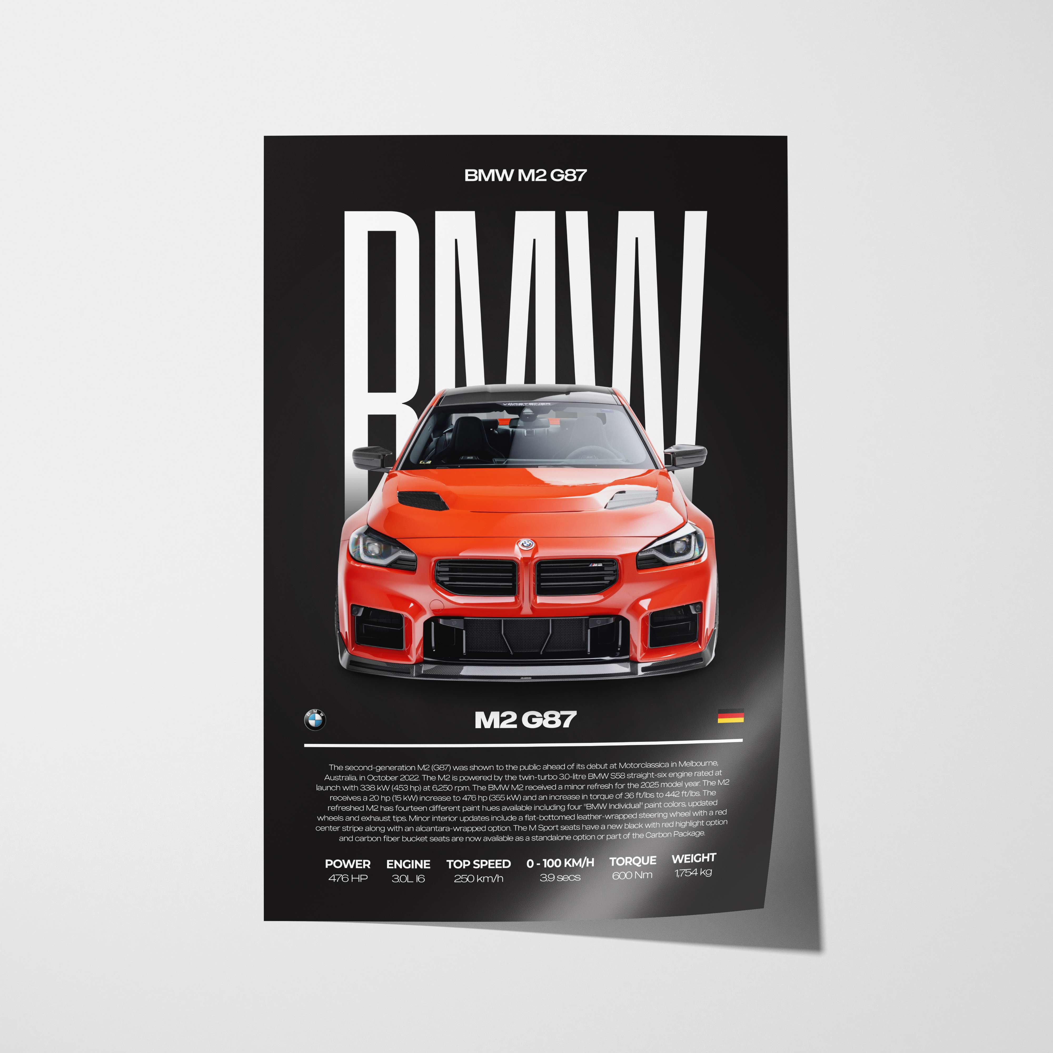 BMW M2 G87 Poster