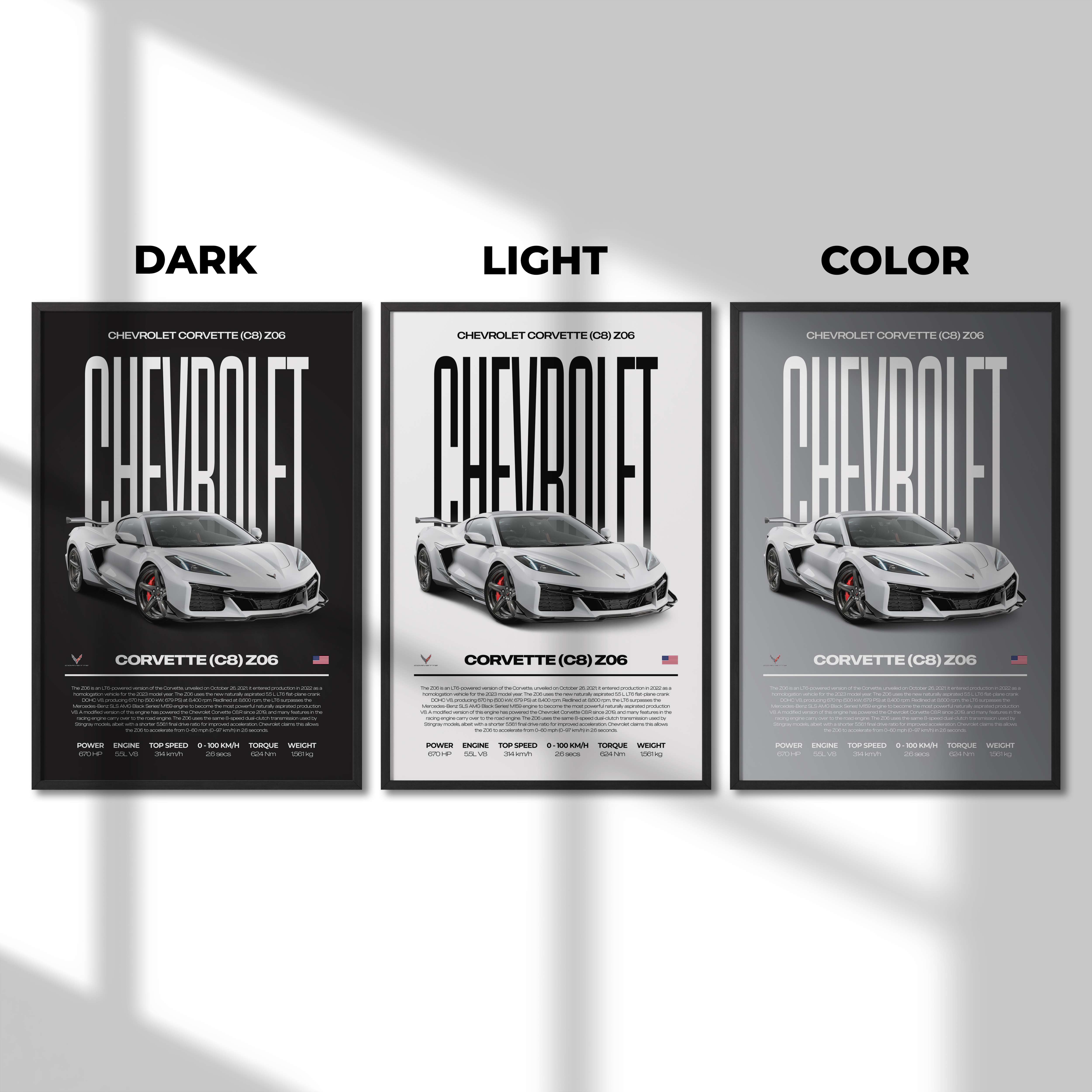 Chevrolet Corvette C8 Z06 Poster