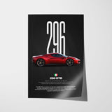 296 GTB Car Poster