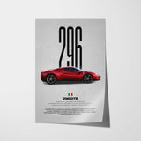 296 GTB Car Poster