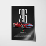 296 GTS Car Poster