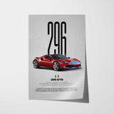 296 GTS Car Poster