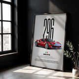 296 GTS Car Poster