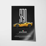 SF90 Spider Car Poster