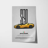 SF90 Spider Car Poster