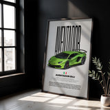 Aventador SVJ Car Poster