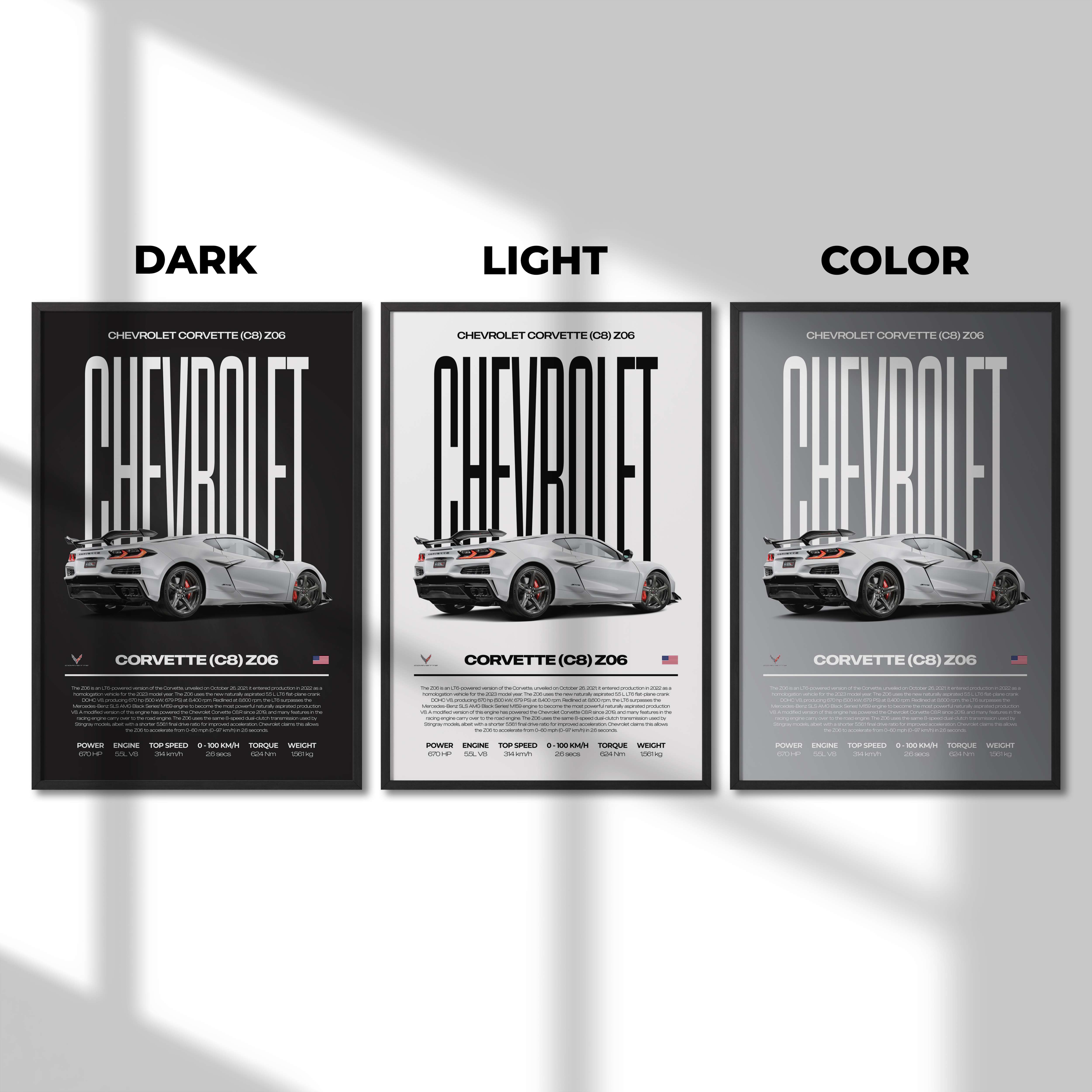 Chevrolet Corvette C8 Z06 Poster