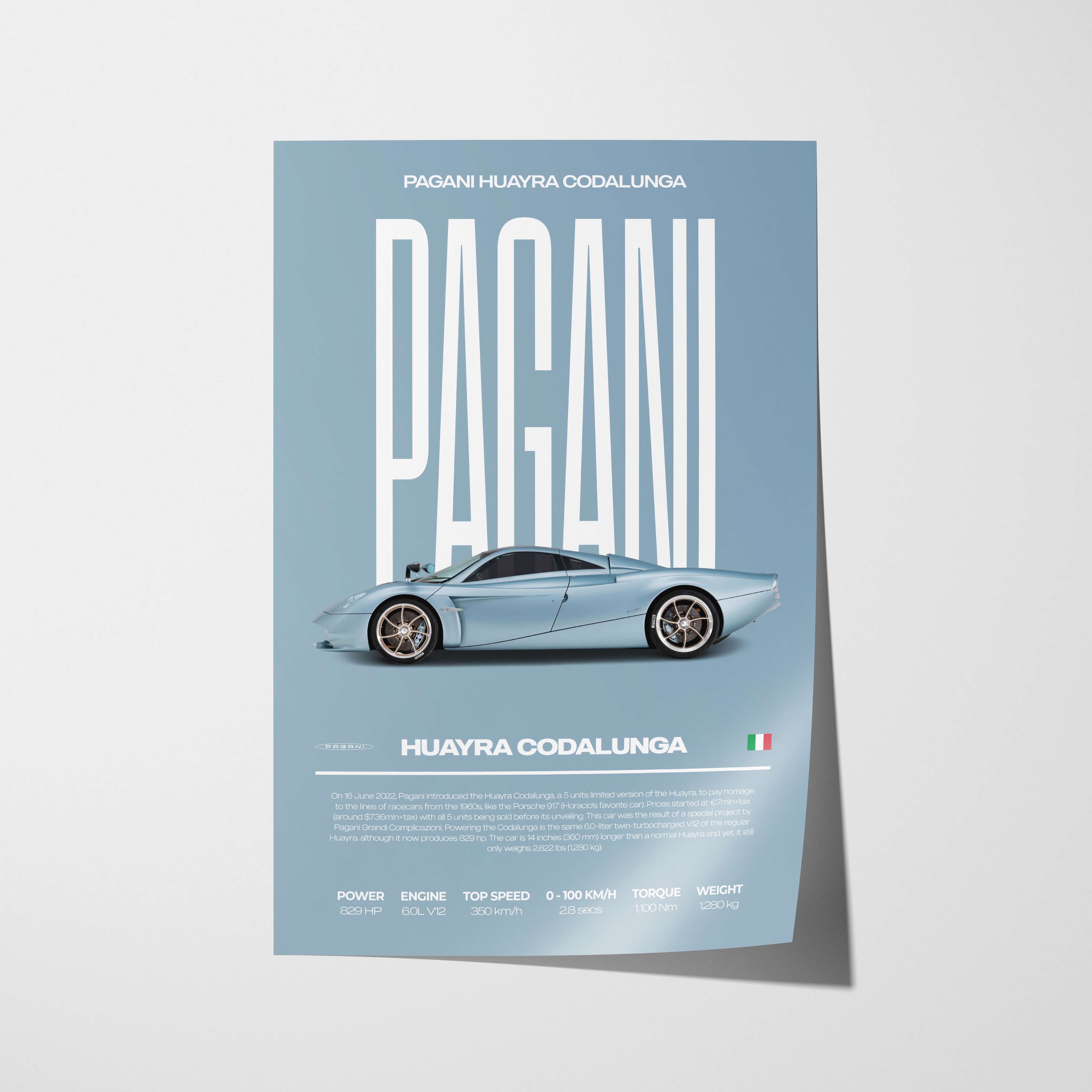 Pagani Huayra Codalunga Poster