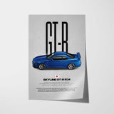 Skyline GT-R R34 Car Poster