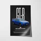 Skyline GT-R R34 Car Poster