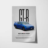 Skyline GT-R R34 Car Poster