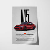M5 F90 LCI Competition Car Poster