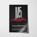 M5 F90 LCI Competition Car Poster