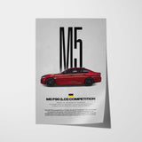 M5 F90 LCI Competition Car Poster