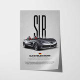 SLR McLaren Stirling Moss Car Poster