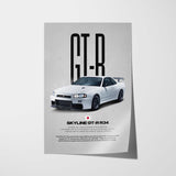 Skyline GT-R R34 Car Poster