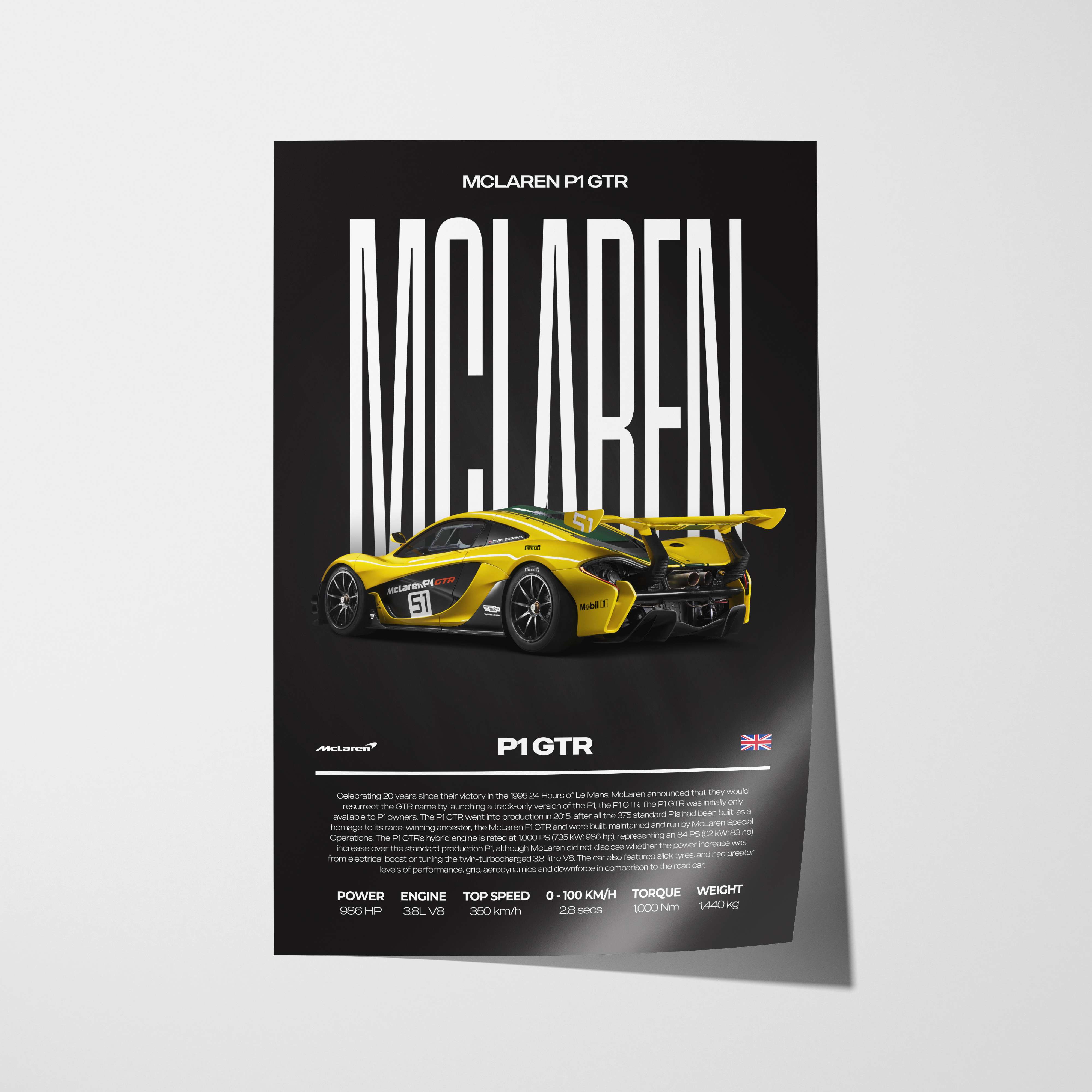 McLaren P1 GTR Poster