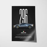 296 GTB Car Poster