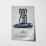 296 GTB Car Poster