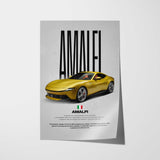 Amalfi Car Poster