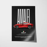 Amalfi Car Poster
