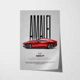 Amalfi Car Poster