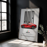 Amalfi Car Poster