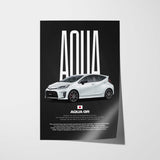Aqua GR Sport Car Poster