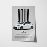 Aqua GR Sport Car Poster