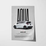 Aqua GR Sport Car Poster