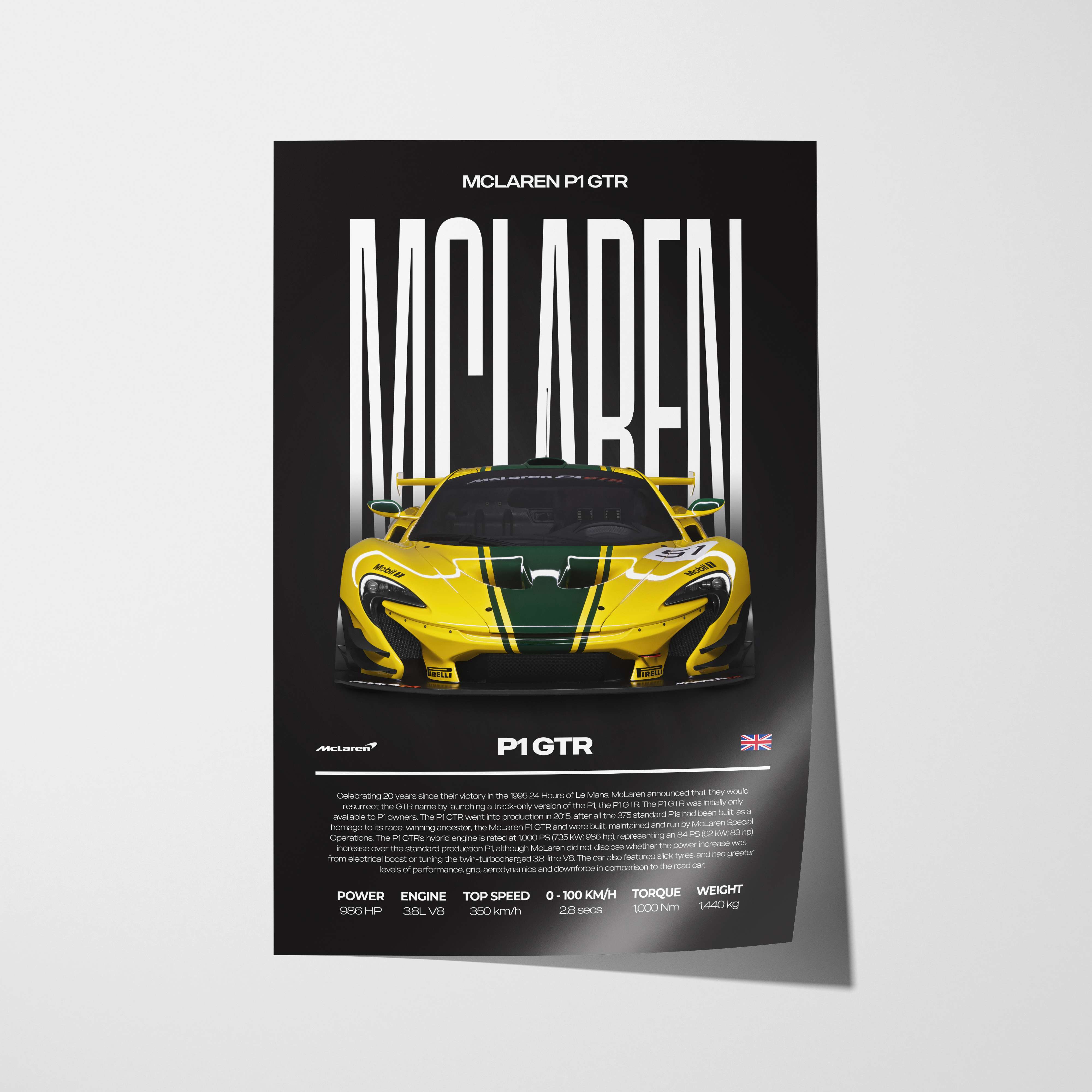 McLaren P1 GTR Poster