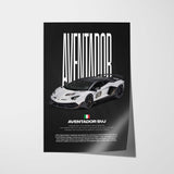 Aventador SVJ Car Poster