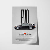 190E 2.5-16 Evolution II Car Poster