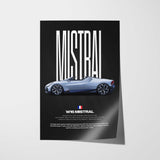 W16 Mistral Car Poster