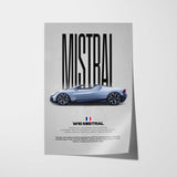 W16 Mistral Car Poster