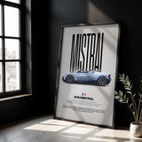 W16 Mistral Car Poster