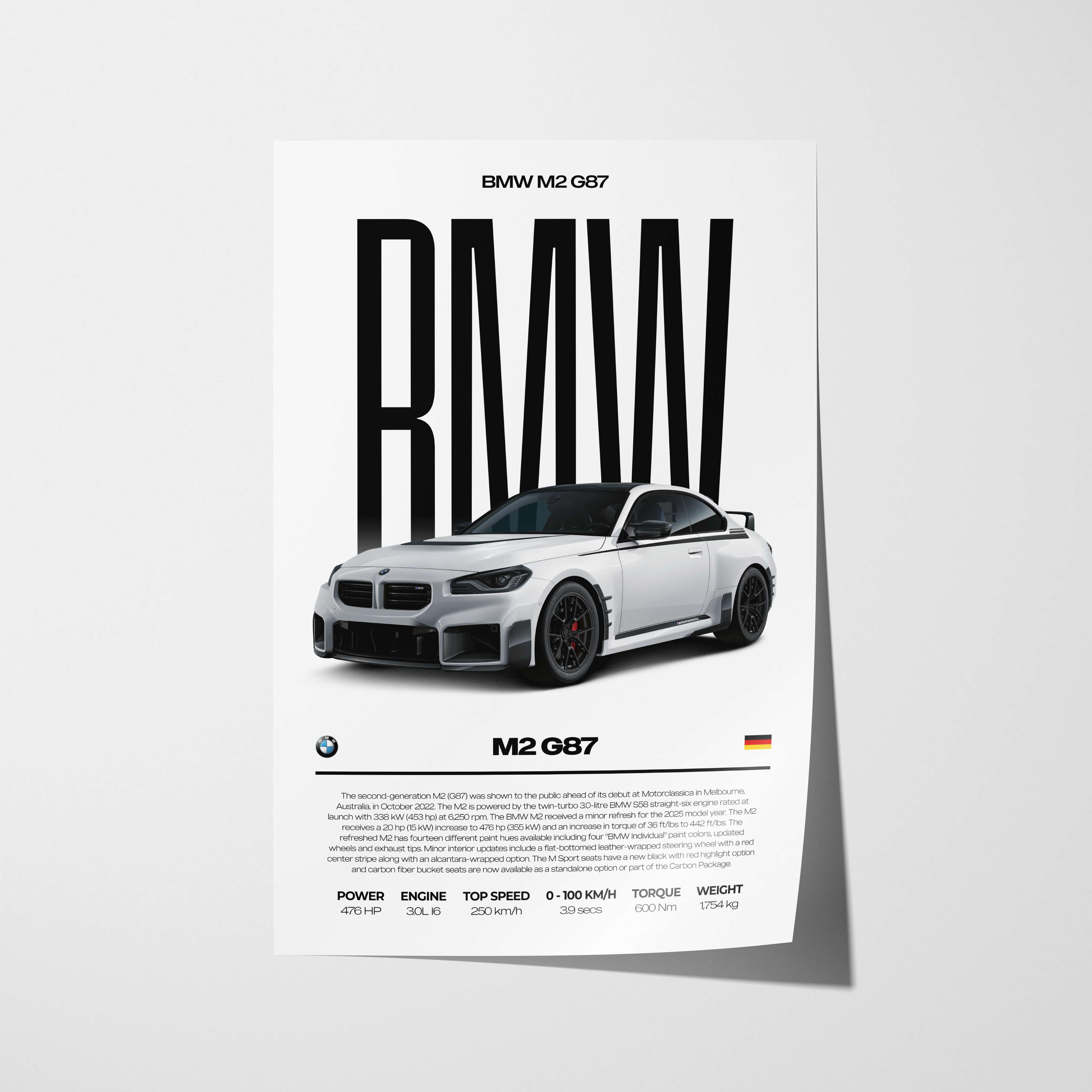 BMW M2 G87 Poster