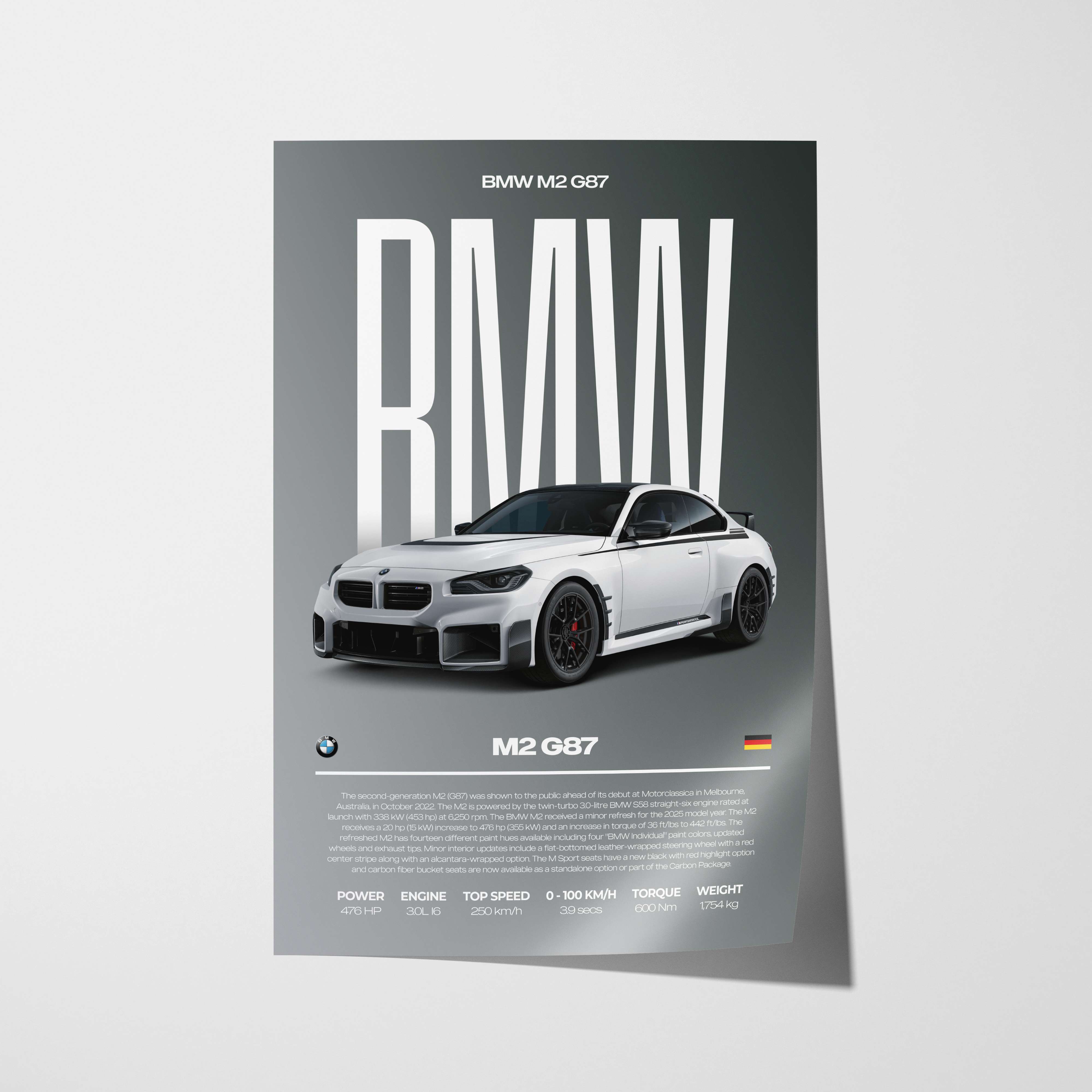 BMW M2 G87 Poster