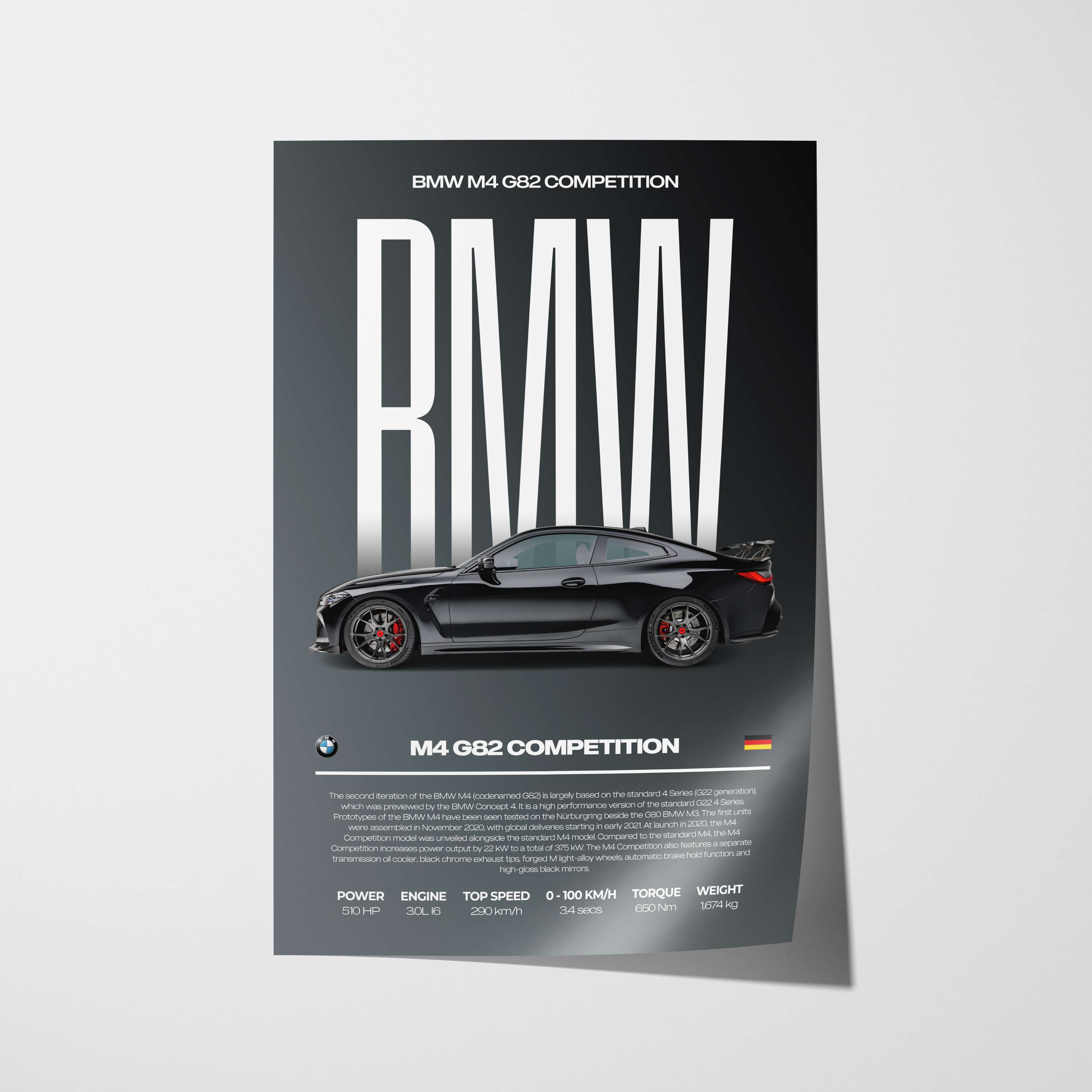 BMW M4 G82 Competition Poster