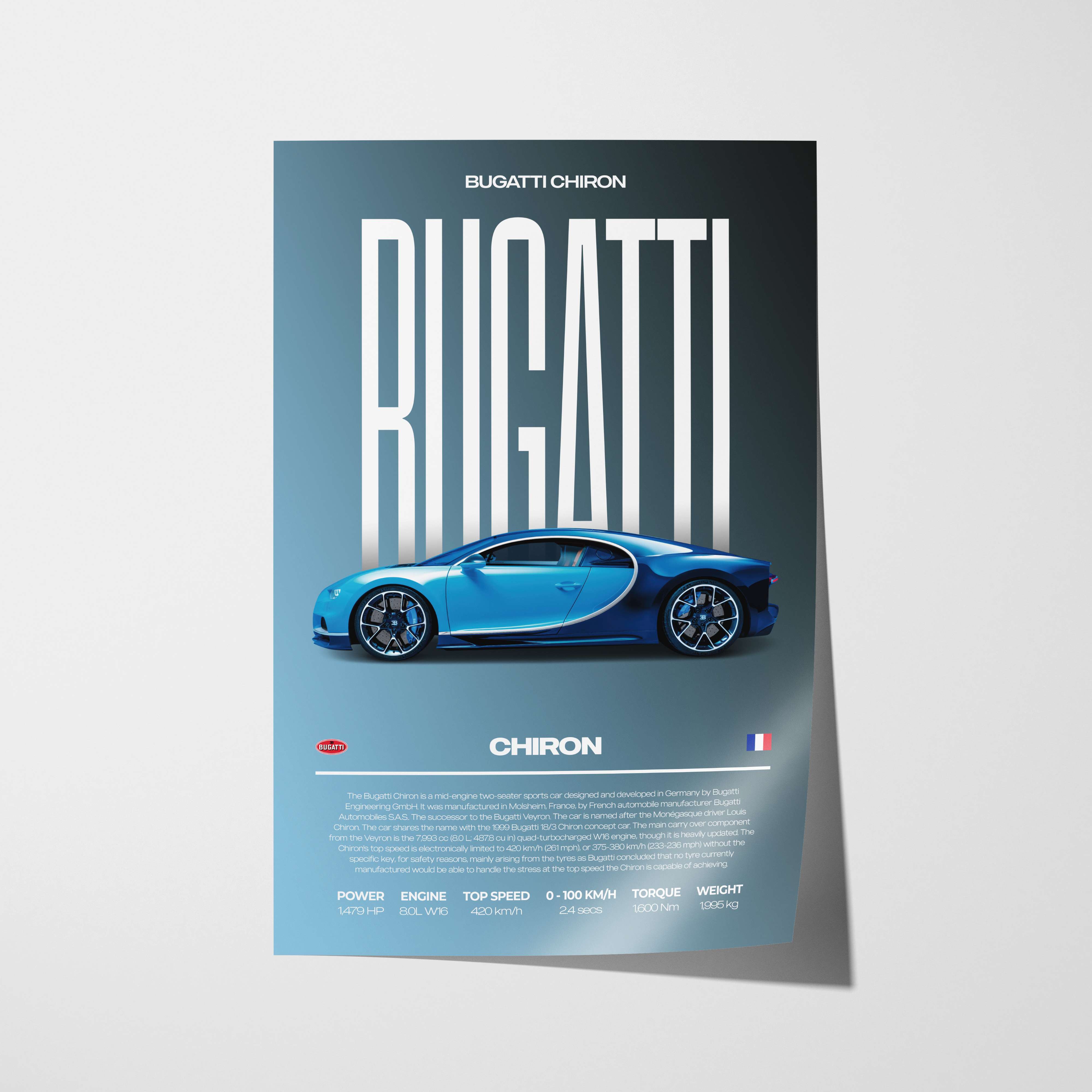 Bugatti Chiron Poster