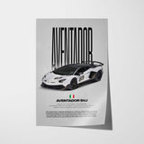Aventador SVJ Car Poster