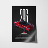 296 GTB Car Poster