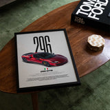 296 GTB Car Poster