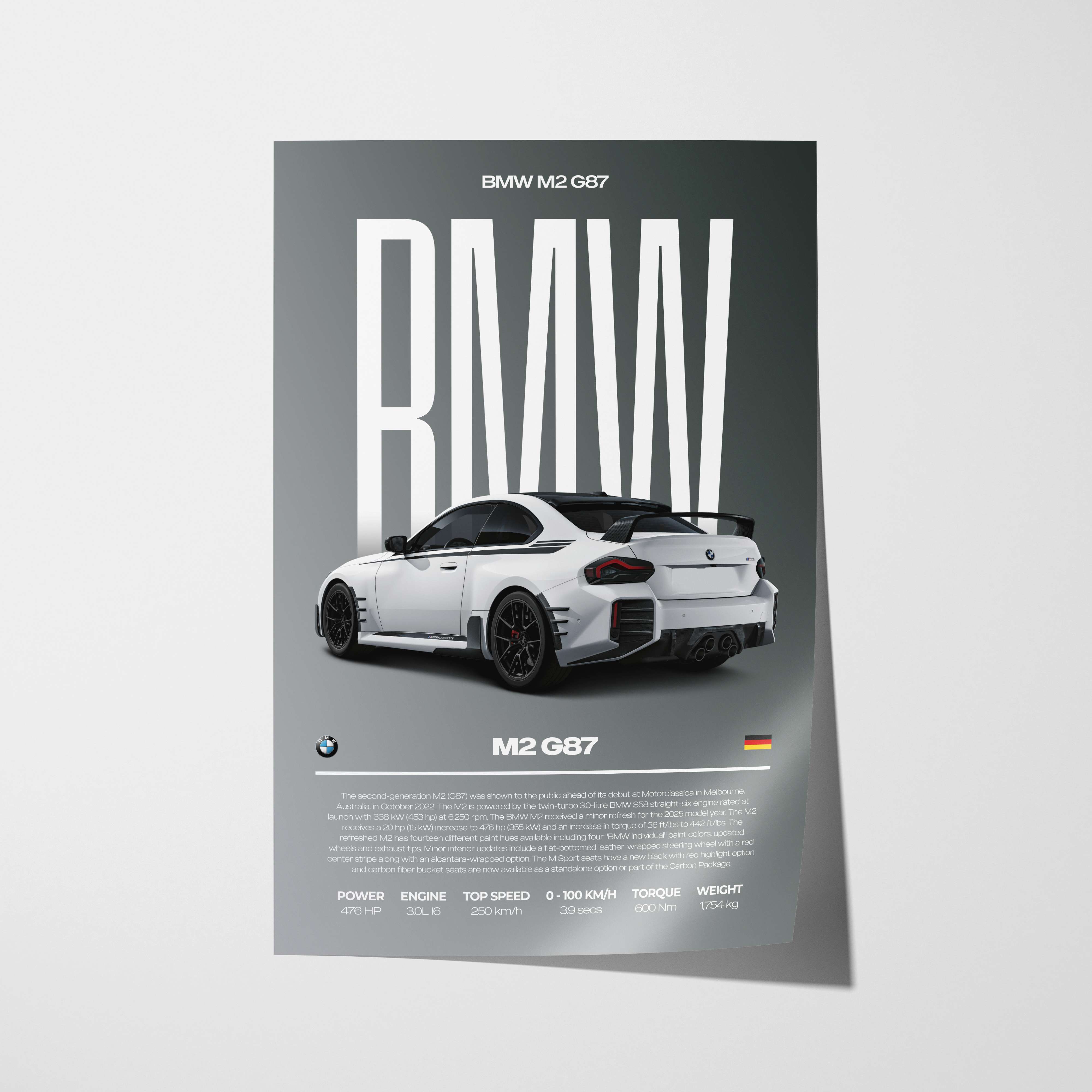 BMW M2 G87 Poster