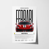 Ferrari 488 Pista Poster