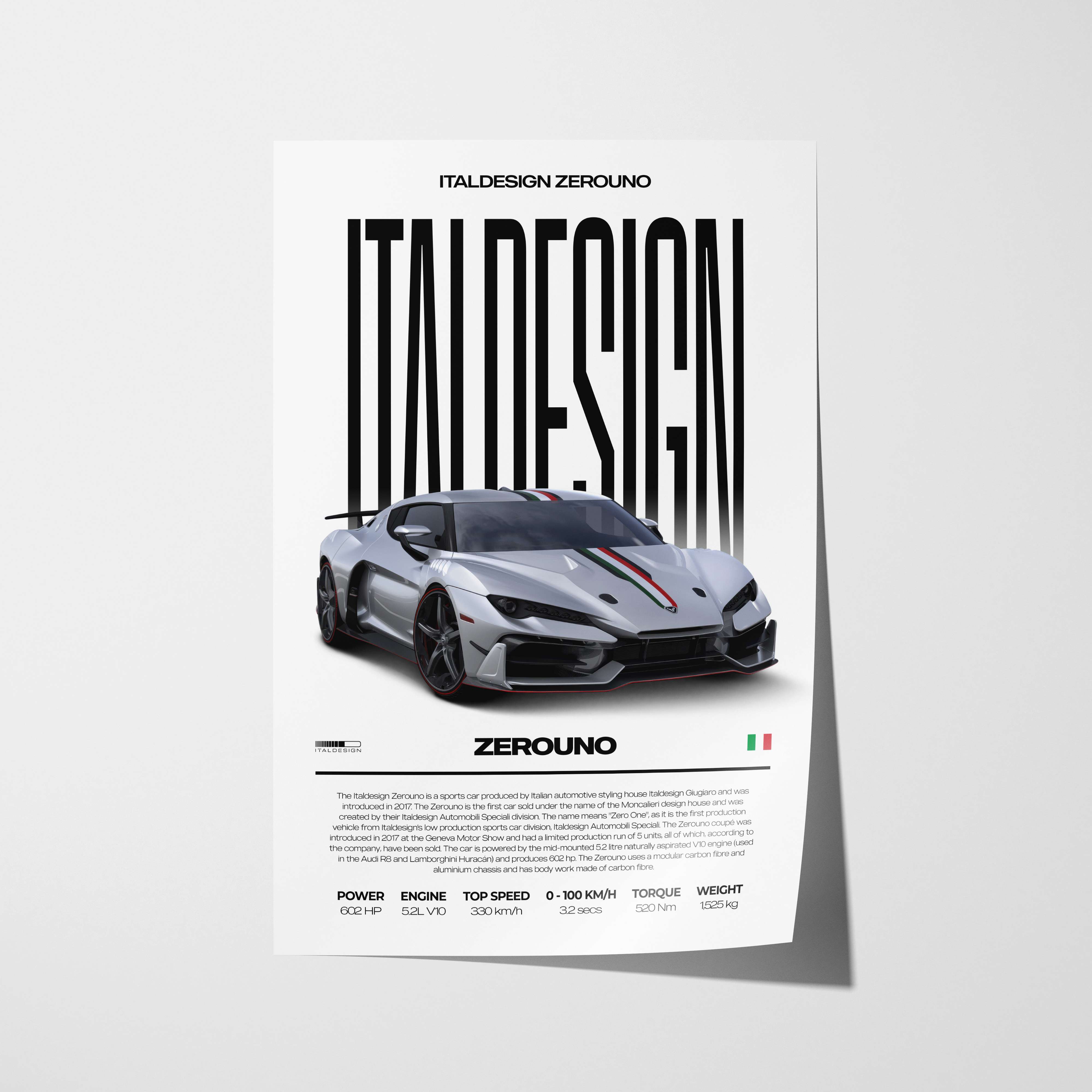 Italdesign Zerouno Duerta Poster