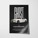 Ghost Black Badge Car Poster