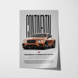 Continental GT Speed Black Edition Car Poster