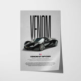 Venom GT Spyder Car Poster