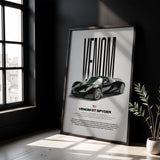 Venom GT Spyder Car Poster